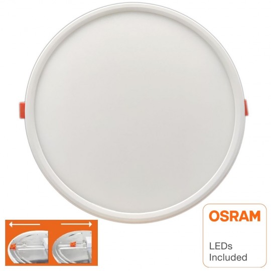 Placa Slim LED Circular Downlight 20W AJUSTABLE  - OSRAM CHIP DURIS E 2835