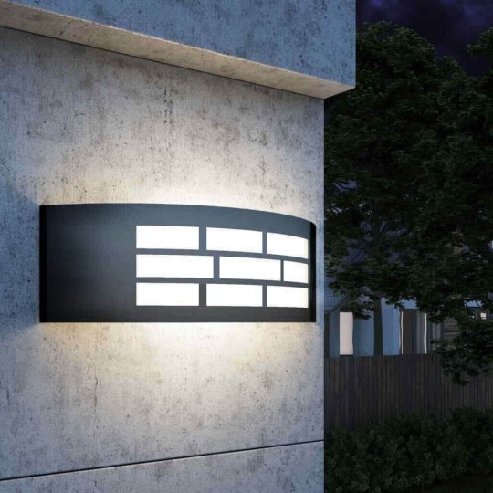 Aplique Parede LED E27 GOTHENBURG GRIS  Exterior IP44