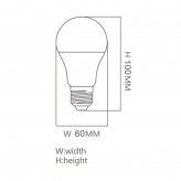 Lâmpada LED 12W E27 A60 180° - OSRAM CHIP DURIS E 2835