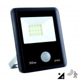 Foco Projector LED 30W Sensor de Movimento  PIR