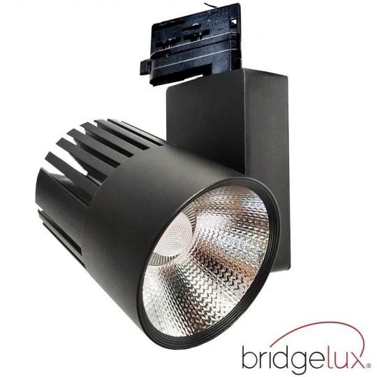 Foco LED 40W GRAZ Negro BRIDGELUX Chip Carril TRIFASICO CRI +90