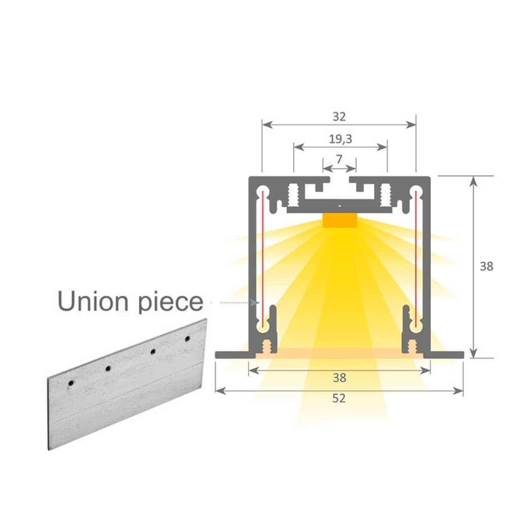 Comprar Pletina unión en aluminio - Luminaria Lineal - MUNICH