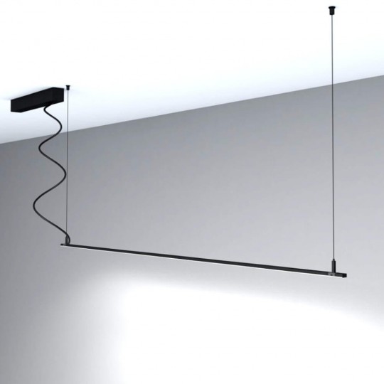 Lámpara Lineal Colgante - MILANO NEGRO- 0.5m - 1m - 1,5m - 2m - IP20