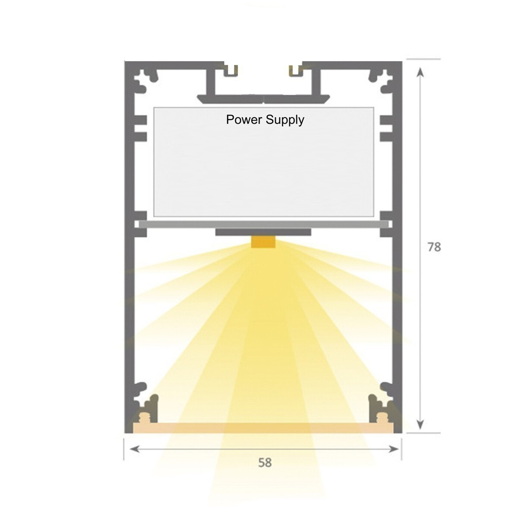 Comprar Regleta Lineal LED - RICARDO Negro - 0.5m - 1m - 1,5m - 2m
