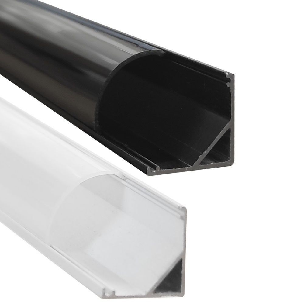 Comprar Perfil Aluminio Blanco o Negro tipo ALAS Tira Led - 2 metros Color  Negro