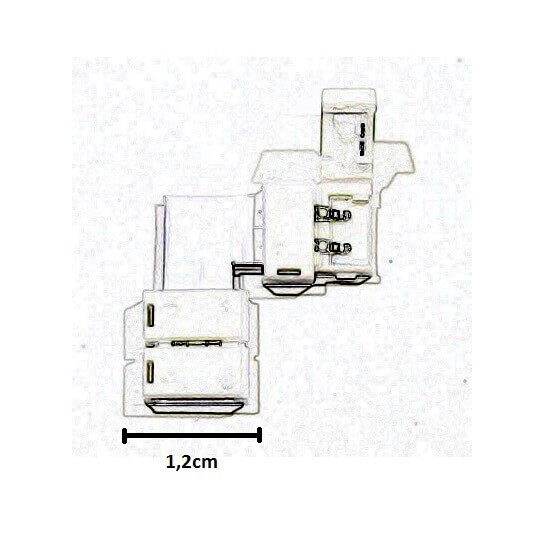 Conector de presión para tira LED monocromática angula