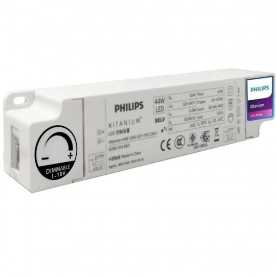 Driver DIMABLE XITANIUM Philips para Luminarias LED de hasta 44W - 1050mA -  5 años Garantia