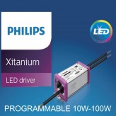 Farol LED 100W CAPRI  Philips Driver Programável SMD5050 240Lm/W