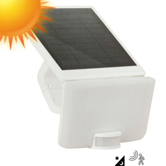 Solarstrahler LED - 1500lm - Weiß - Mit PIR-Präsenzsensor - 4000K