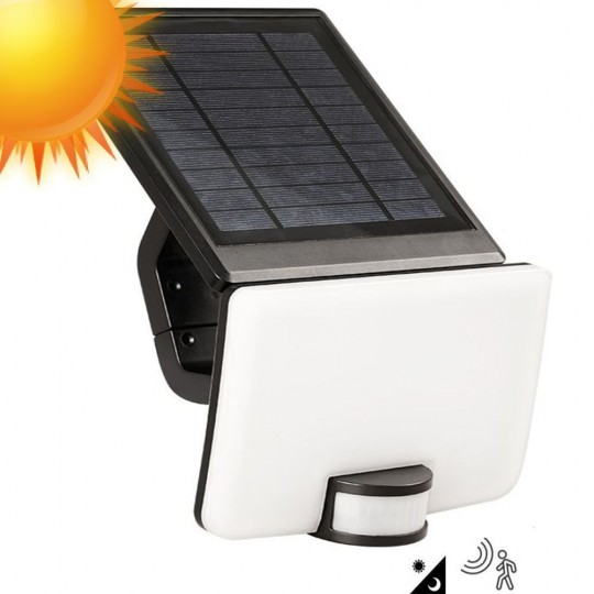 Solar Floodlight - 1500Lm  - Black - with PIR Presence Sensor - 4000K