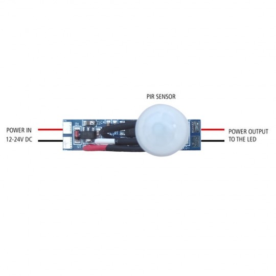 Sensor de movimiento para perfiles LED de 12 y 24 voltios