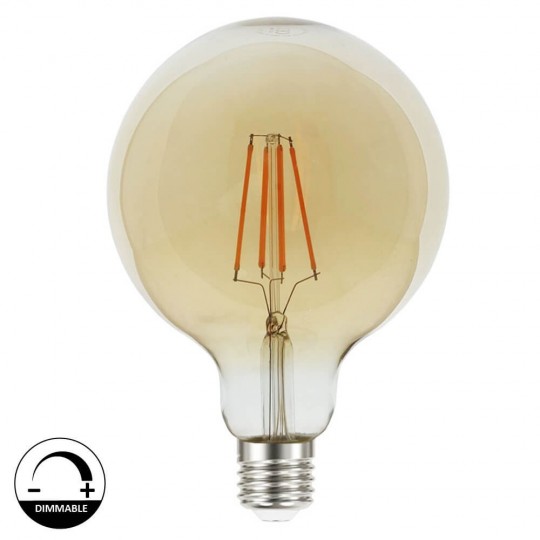 Lâmpada LED Filamento Vintage 8W E27 G125 - Dimmable