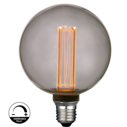 Lâmpada LED - Vidro Fumê Moderno - 4W - E27 - G125 - Dimmable