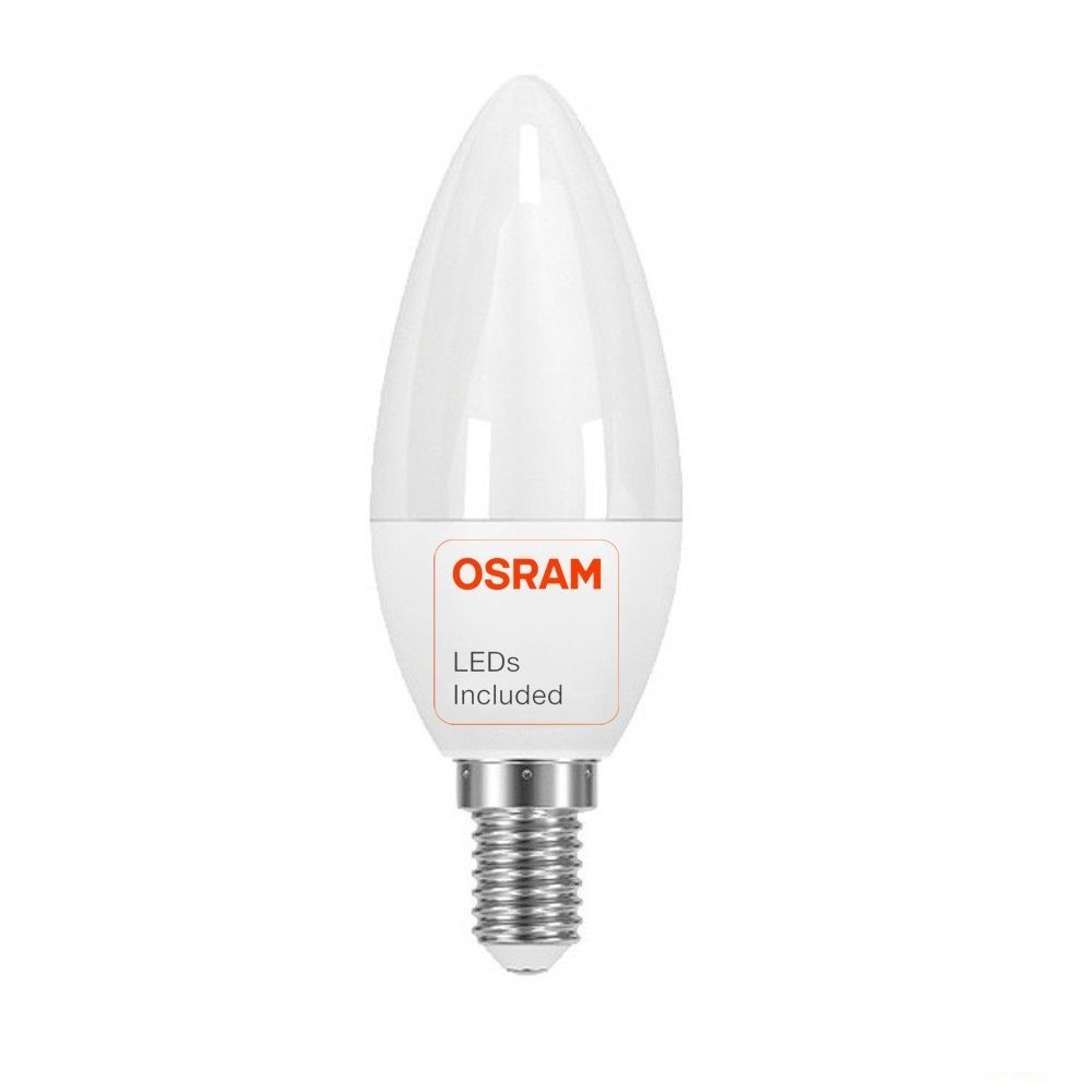 Buy LED Candle Bulb 6W E14 C37 180º for Lamps - OSRAM Chip
