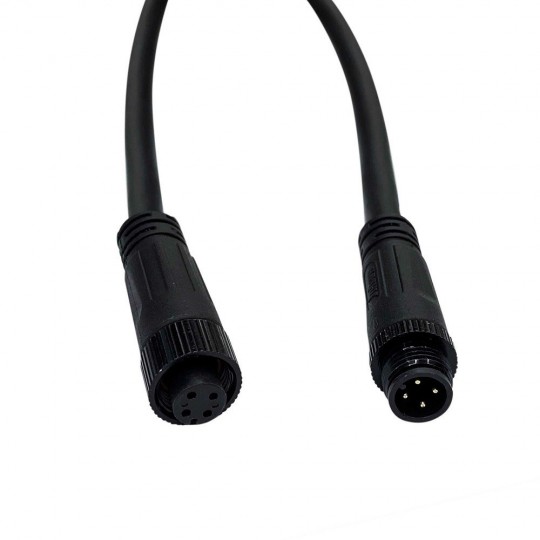Cable conector Estanco 12V-24V - IP68 - M8 - Macho – Hembra