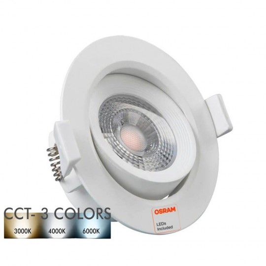 Empotrable LED 7W Circular Blanco - CCT