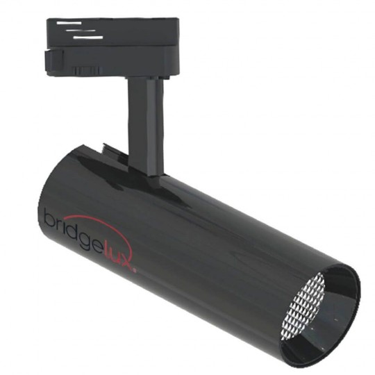 Foco LED 30W BERNA Cromo Negro para Carril Monofásico  DOB Driverless 24º