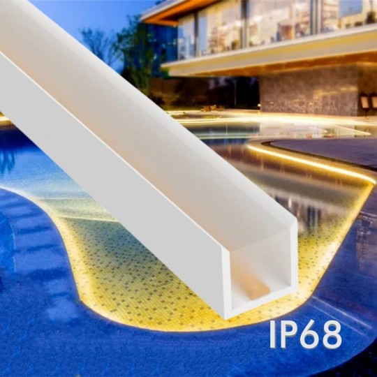 Profil flexible de piscines à LED - IP68 - 11W/m - Résine + PVC - 1m - 2m - 3m - 4m - 5m - 12V DC - IK10 - CRI+90.