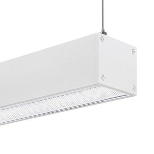 LED 72W Linéaire - 2 mètres - Blanc - Réglette + Suspension POSTDAM - UGR17