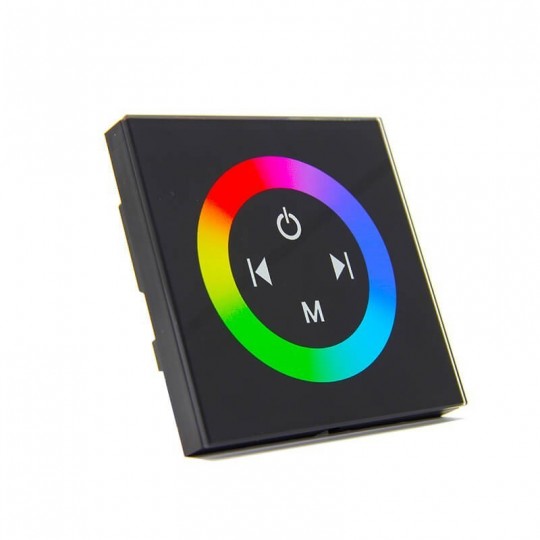Controlador Empotrable Táctil para Tiras de LEDs RGB 12-24 V. DC
